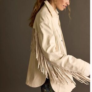 We The Free Fringe Out Vegan Suede Jacket in Tea